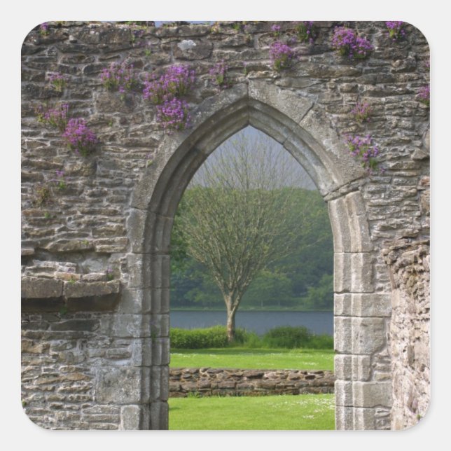Great Britain, United Kingdom, Scotland. Ruins Square Sticker (Front)