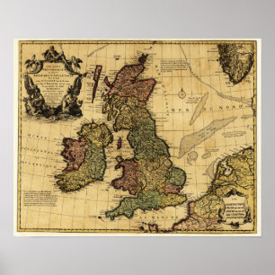 Great BritainPanoramic MapGreat Britain Poster