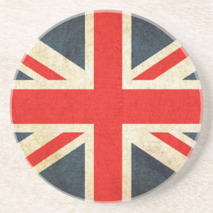 Great Britian Flag in Grunge Coaster
