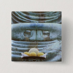 Great Buddha Detail, Kotokuji Temple, Kamakura, 15 Cm Square Badge
