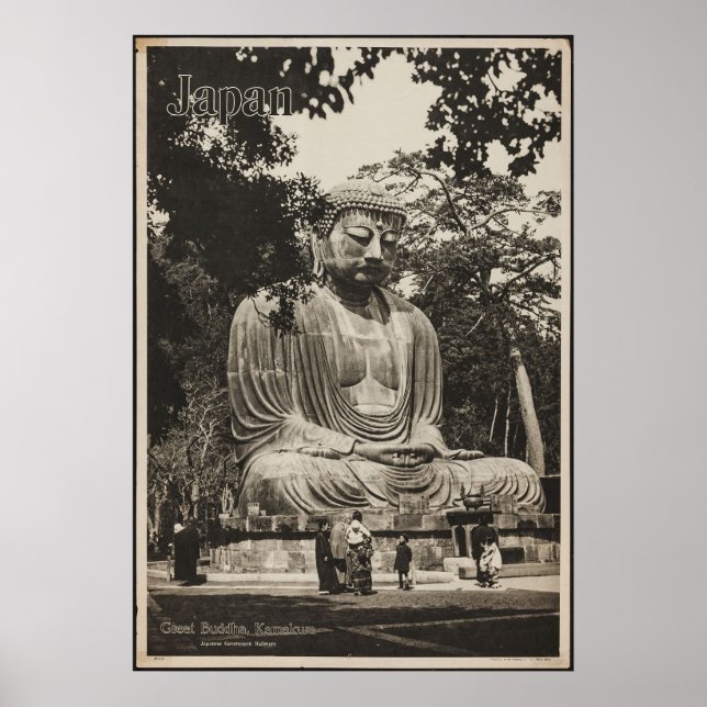 Great Buddha Japan vintage 1930's travel poster (Front)