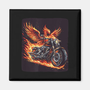 Great Burning Motorcycle For Boys And Girls  Magnet