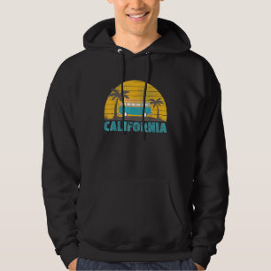 Great California Retro Surf Van Coast Driving Fami Hoodie