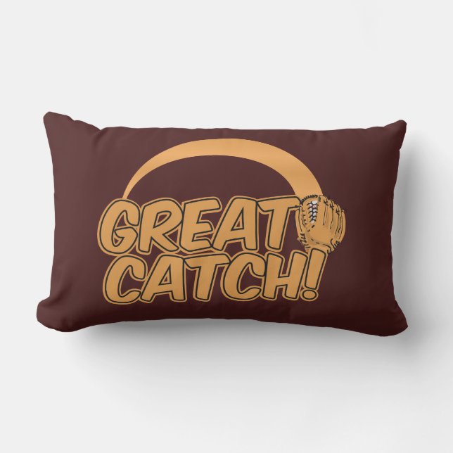 GREAT CATCH! custom colour throw pillow (Front)
