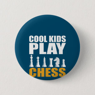 Great Chess Kids Chess Piece Girls Boys 6 Cm Round Badge