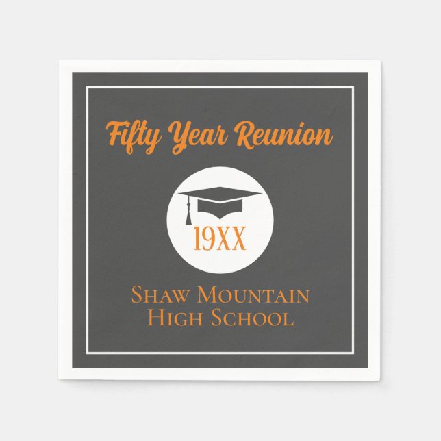 Great Choice! Any year Class Reunion napkins (Front)