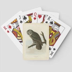 Great Cinereous Owl from Audubon Birds of America Playing Cards