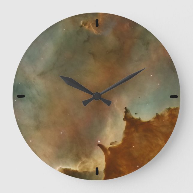 Great Clouds of the Corina Nebula Large Clock (Front)