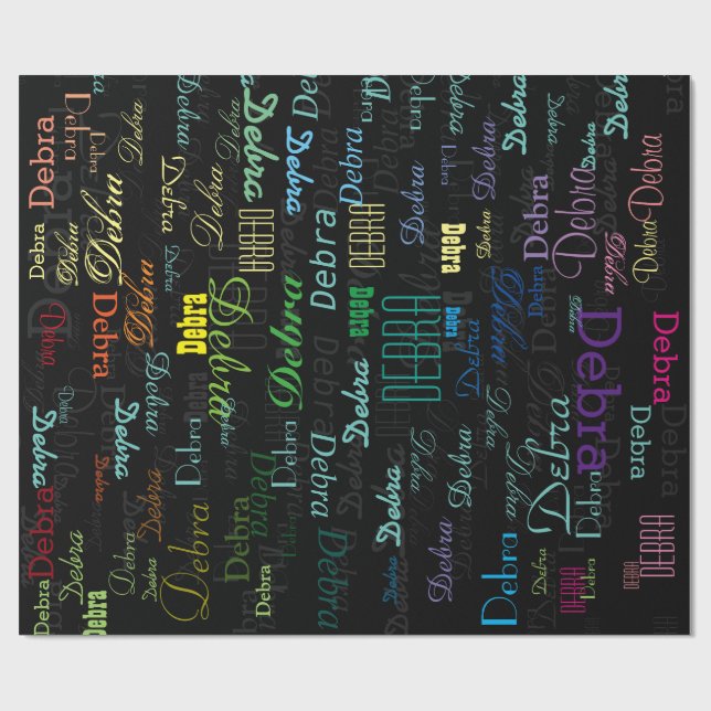 great colour names pattern, a typographic wrapping paper (Flat)