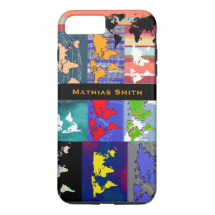 great colourful world maps iPhone 8 plus/7 plus case