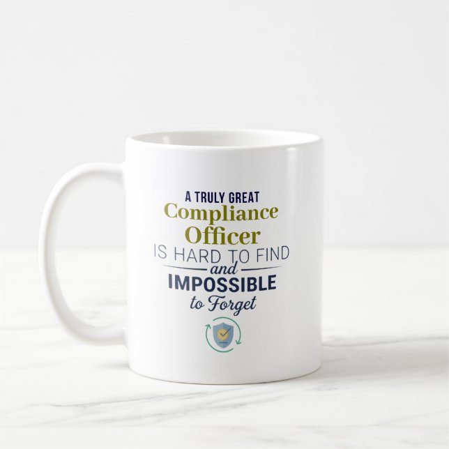 Great Compliance Officer Personalised Name Gift Coffee Mug (Left)