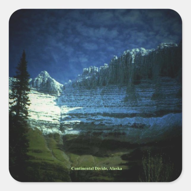Great Continental Divide in Alaska Square Sticker (Front)