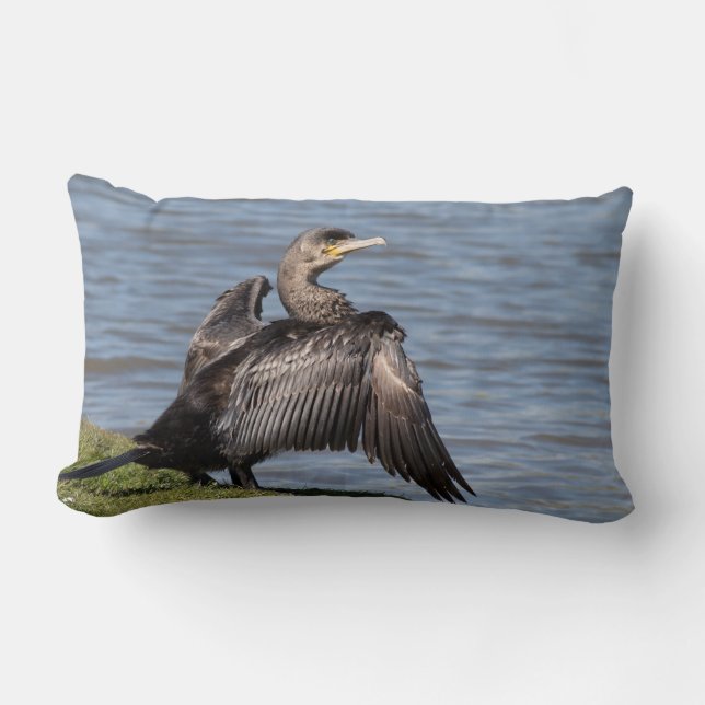 Great Cormorant Lumbar Cushion (Front)
