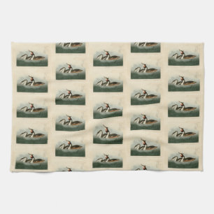 Great Crested Grebe - Audubon's Birds of America Tea Towel