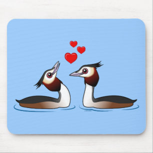 Great Crested Grebes in Love Mouse Pad