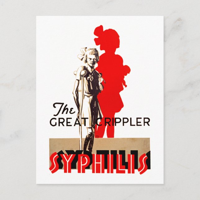 Great Crippler ~ Syphilis Postcard (Front)