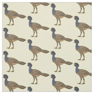 Great curassow bird cartoon illustration  fabric