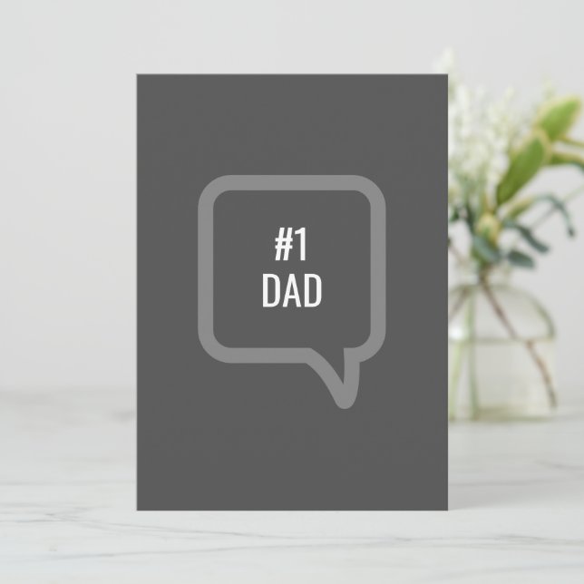 Great Custom Number 1 Dad Father's Day Card (Standing Front)