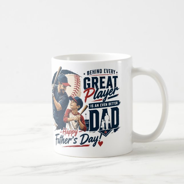 Great Dad Base ball trendy custom Design Coffee Mug (Right)