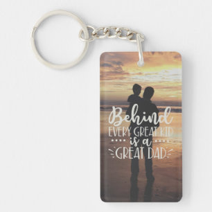 Great Dad Cute Father's Day Photo Key Ring