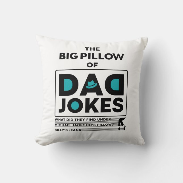 Great Dad Jokes Design Text Typography Cushion (Front)