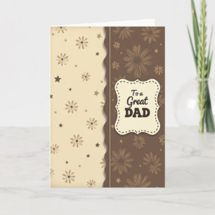 Great Dad Stitched Label Card