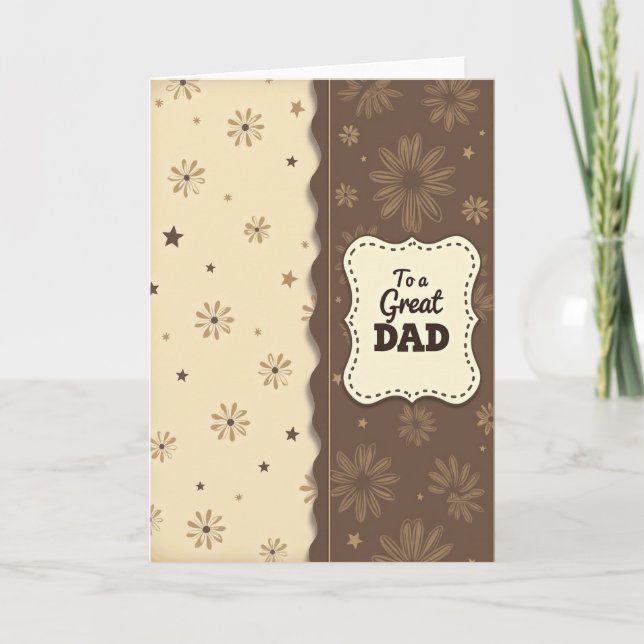 Great Dad Stitched Label Card (Front)