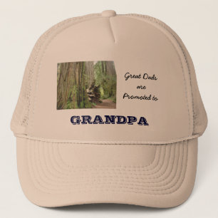 Great Dads are Promoted to Grandpa sports hats