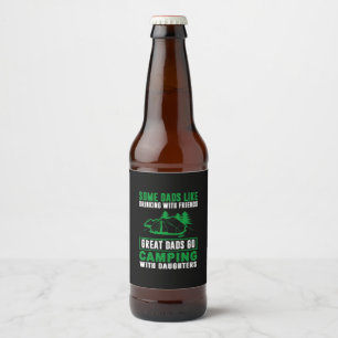 Great Dads Camping With Daughters Beer Bottle Label
