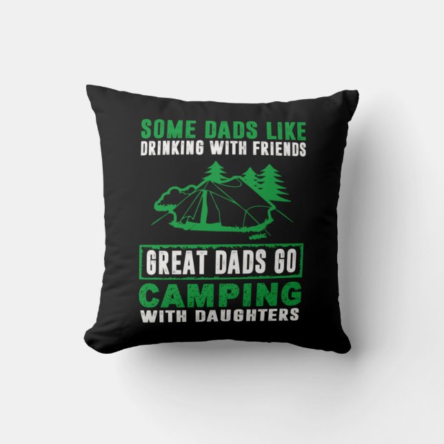 Great Dads Camping With Daughters Cushion (Front)