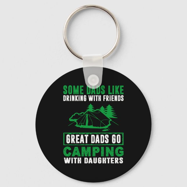 Great Dads Camping With Daughters Key Ring (Front)