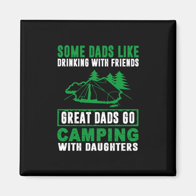 Great Dads Camping With Daughters Magnet (Front)