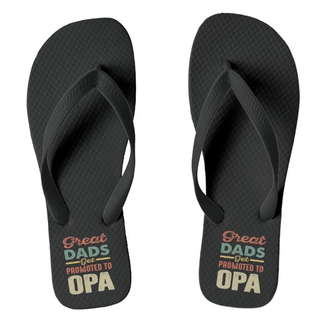 Great Dads Get Promoted To Opa Gift Men Thongs (Footbed)