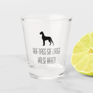 Great Dane and a german wish for every Dog Shot Glass