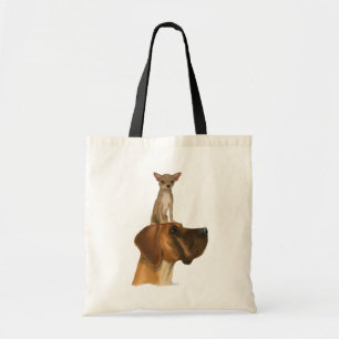 Great Dane and Chihuahua 2 Tote Bag