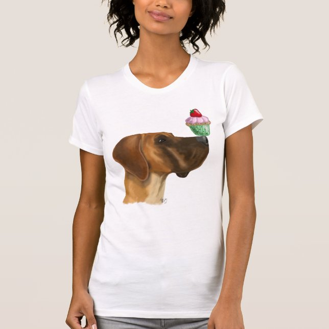 Great Dane and Cupcake T-Shirt (Front)