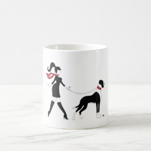 Great Dane and Girl Coffee Mug