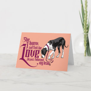 Great Dane and her proof, love is there Invitation