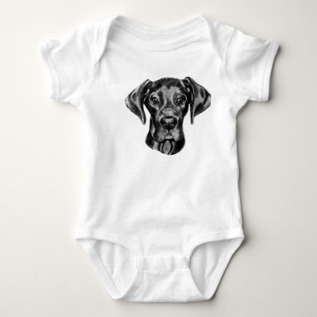 Great Dane Baby outfit Bodysuit (Front)