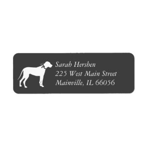 Great Dane Baby Shower Return Address Label