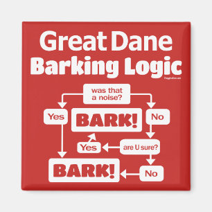 Great Dane Barking Logic Magnet