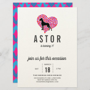 Great Dane Birthday Invitation