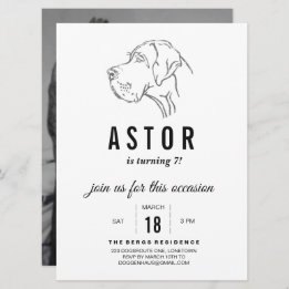 Great Dane Birthday Invitation