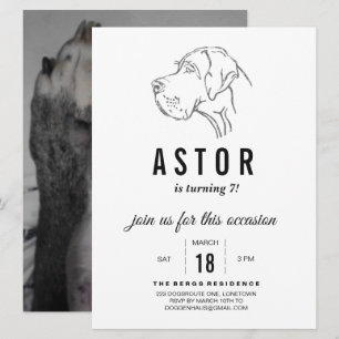 Great Dane Birthday Invitation