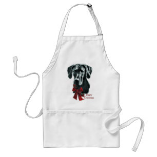Great Dane Black Christmas Gifts Standard Apron