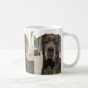 great dane black coffee mug