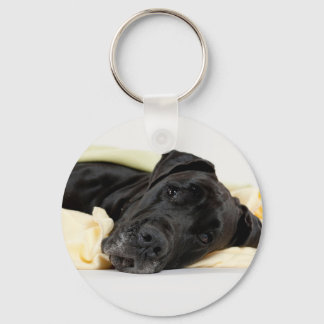 Great Dane - black / Deutsche Dogge - schwarz Key Ring