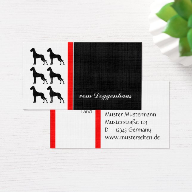 Great Dane Black Red  (Desk)