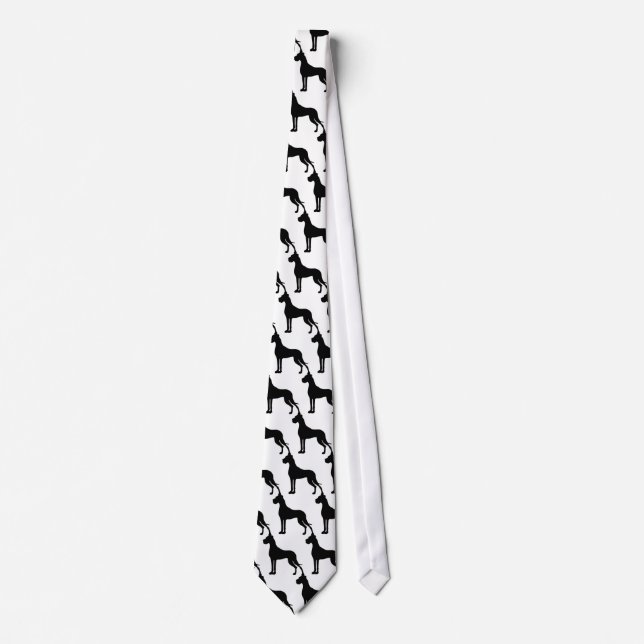 Great Dane black Silhouette Tie (Front)