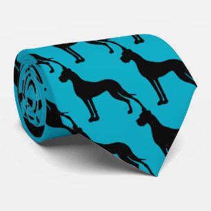Great Dane black Silhouette Tie